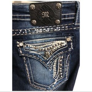 SOLD!!!! Miss Me easy boot cut embellished jeans